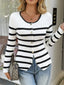 Striped Button-Up Knit Cardigan