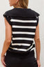 Stripe Zipped Collar Sweater Vest