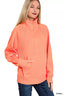 Zenana Half Zip Fleece Sweatshirt with kangaroo Pocket