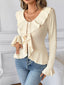Ruffled Flounce Sleeve Blouse