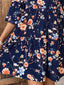 Floral Print Ruffle Sleeve Tiered Mini Dress
