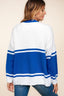 Haptics Full Size Letter Patch Contrast V-Neck Cardigan