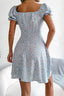 Ditsy Floral Drawstring A-Line Dress