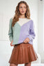 ADORA Colorblock Comfy Sweater Top