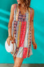 Printed V-Neck Mini Dress