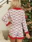 Christmas Santa & Stripes Ruffle Top and Shorts Set