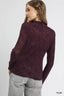 Umgee Lace Sheer Long Sleeve Top