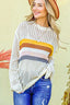 And The Why Color Stripe Summer Sweater Top