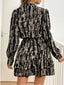 Ruffled Hem Long Sleeve Mini Dress