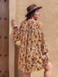 Plus Size Printed V-Neck Balloon Sleeve Mini Dress