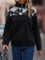 Floral Print Quarter Zip Sweatshirt