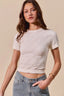 SO ME Floral Patterned Seamless Short Sleeve Top