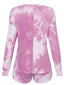 Tie-Dye Round Neck Top and Shorts Set