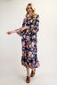 Celeste Full Size Soft Floral Ruffle Trim Dress Plus Size