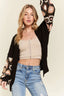 ADORA Multi Color Sleeve Crochet Cardigan