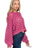 Zenana Oversized Cropped Crochet Knit Sweater