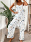 Floral Print Spaghetti Strap Casual Jumpsuit
