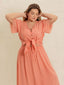 Plus Size Lace Detail Tie Neck Top and Skirt Set