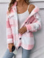 Plaid Fleece Button-Up Outerwear