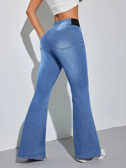 High Waist Flare Leg Jeans