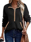 Half Zip Dropped Shoulder Sweatshirt