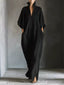 3/4 Sleeve Maxi Dress with Pockets