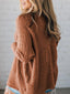 Open Front Knitted Cardigan with Eyelet Details