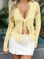 Tie Front Lace Top