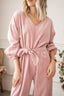 V-Neck Balloon Sleeve Wide Leg Jumpsuit