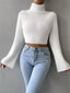 Turtleneck Flare Sleeve Sweater