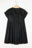 Textured Notched Cap Sleeve Dress