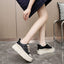 Lace Up Round Toe Platform Sneakers