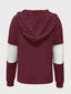 Color Block Drawstring Long Sleeve Hoodie