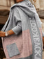 Full Size Hooded Color Block Open Front Cardigan Plus Size