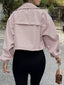 Drawstring Hem Zip Up Jacket