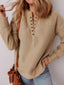 Grommet Detail V Neck Sweatshirt