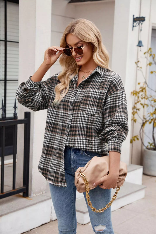 Casual Plaid Long Sleeve Shirt