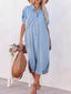 Casual Shirt Dress with Side Slits