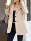 Lapel Collar Button Up Blazer