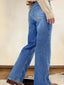 Vintage Wash Straight Leg Jeans
