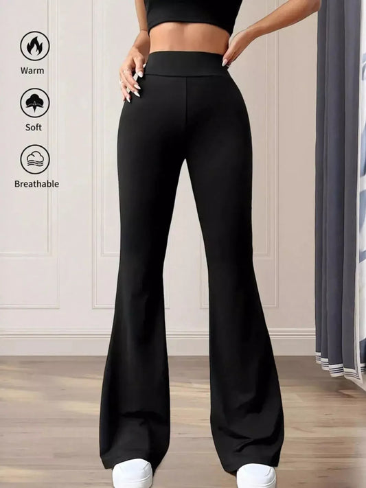 High Waist Slim Fit Flare Pants
