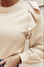 Ruffled Round Neck Long Sleeve Blouse
