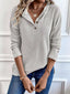 Ribbed Knit Button Detail Long Sleeve T-Shirt