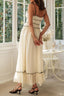 Frill Tied Front Midi Cami Dress