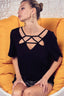 BiBi Silky Knit Top with Front Details
