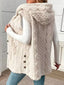 Button-Down Sherpa Hooded Vest Coat
