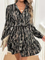 Ruffled Hem Long Sleeve Mini Dress