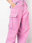 Frayed Detail Cargo Jeans