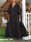 Plus Size Button Front Puff Sleeve Shirt Dress