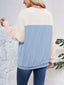 Color Block Round Neck Long Sleeve Sweatshirt